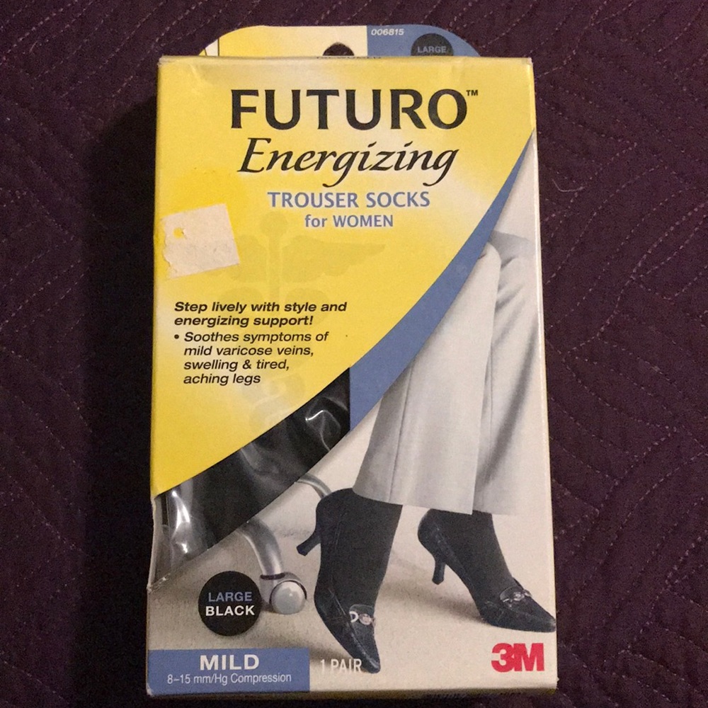 FUTURO Energizing Trouser Socks Black Large Mild